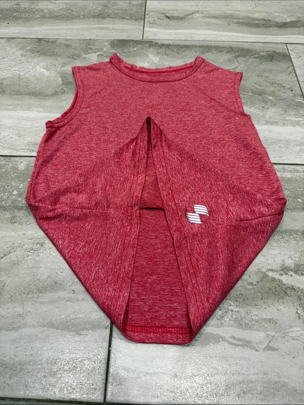 The Children's Place Red Heathered Sleeveless Athletic Tank